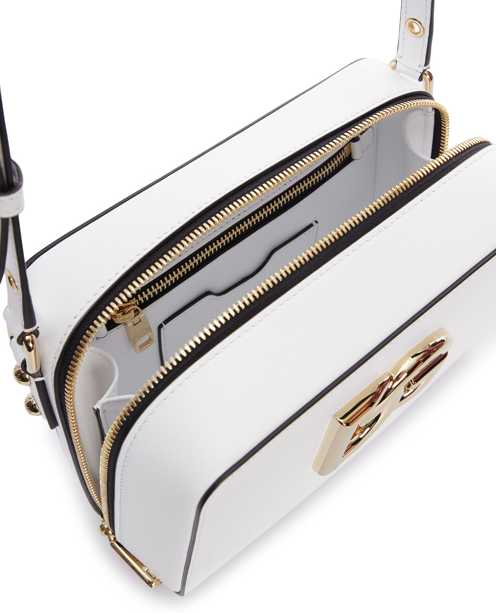 Кожаная сумка 3.5 Medium Dolce&Gabbana BB7214-AW576, белый цвет • Купить в интернет-магазине Kameron