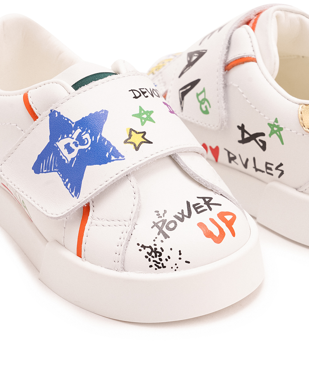 Детские кроссовки Dolce&Gabbana Kids DN0143-AX708, белый цвет • Купить в интернет-магазине Kameron