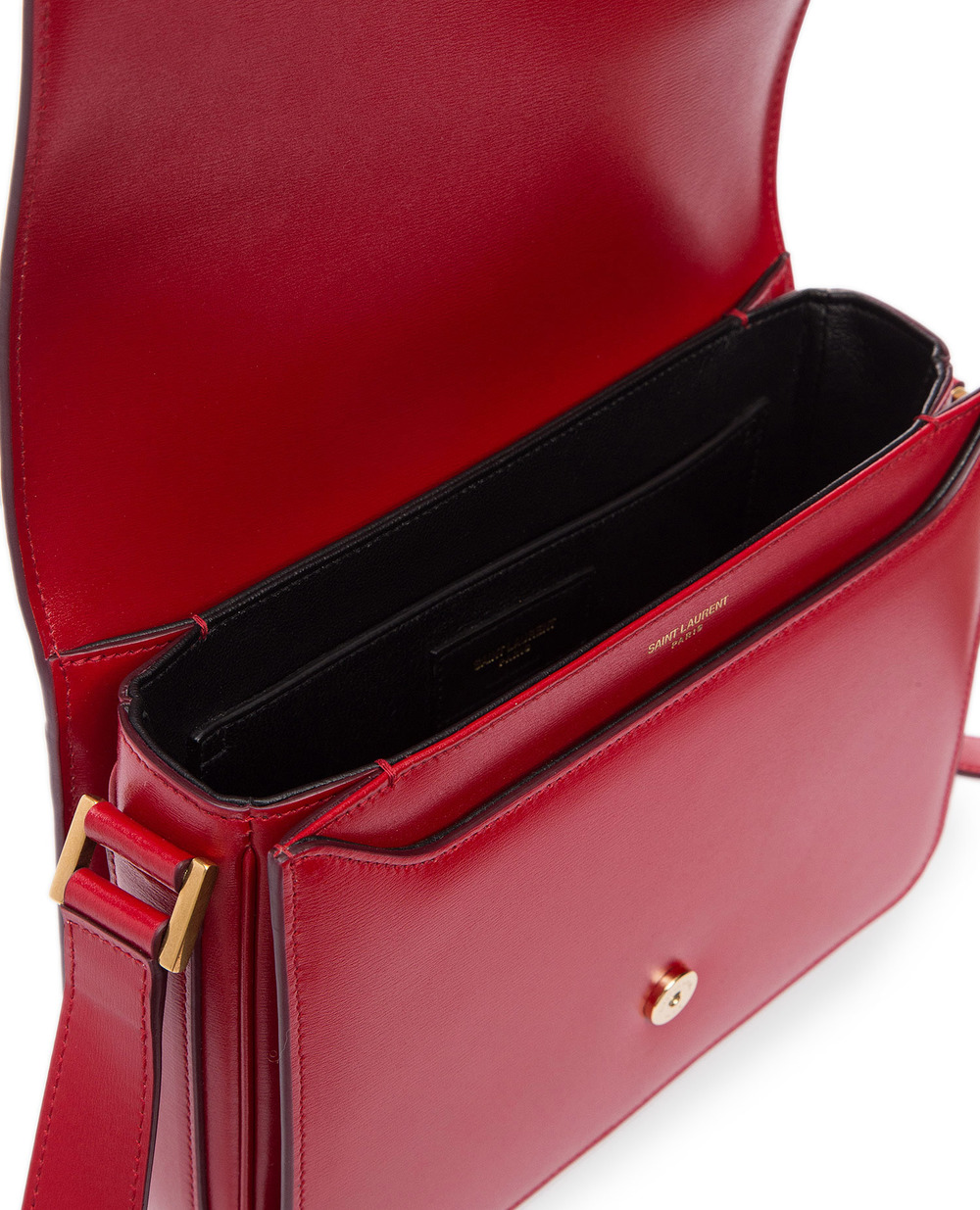 Кожаная сумка Le 61 medium Saint Laurent 568568-02G2W, красный цвет • Купить в интернет-магазине Kameron