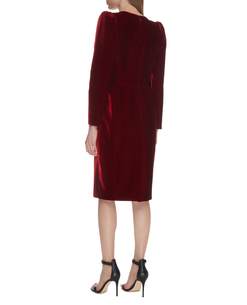 Платье Saint Laurent 633528-Y525R, бордовый цвет • Купить в интернет-магазине Kameron