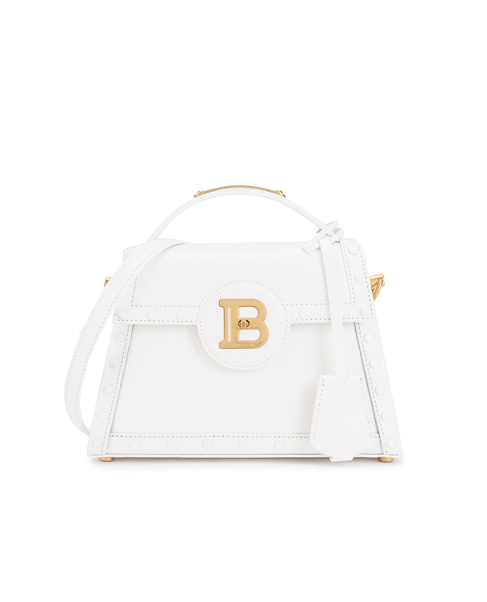 Кожаная сумка B-Buzz Dynasty Balmain CN0DB867LQML, белый цвет • Купить в интернет-магазине Kameron
