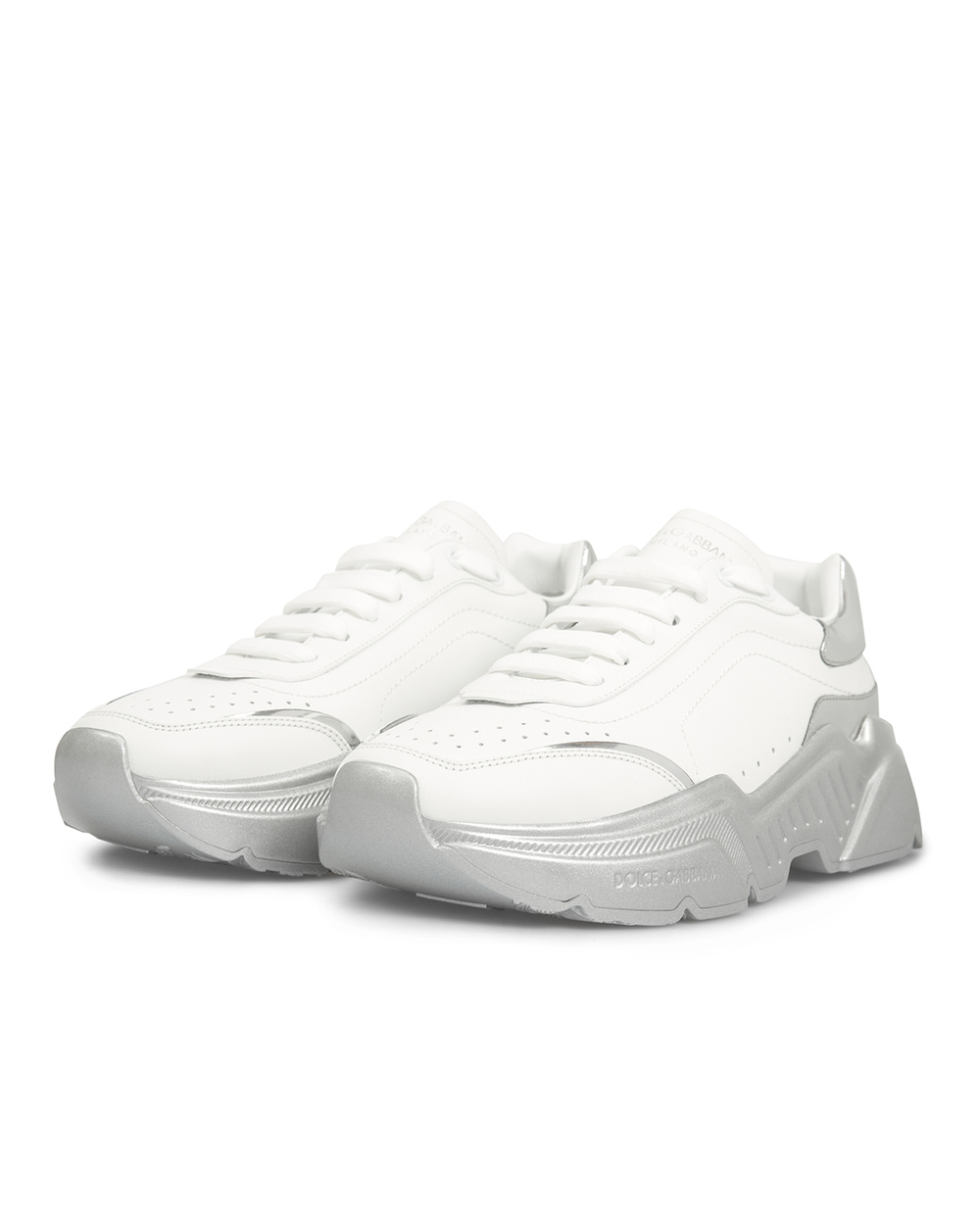 Кожаные кроссовки Dolce&Gabbana CK1791-AW615, белый цвет • Купить в интернет-магазине Kameron