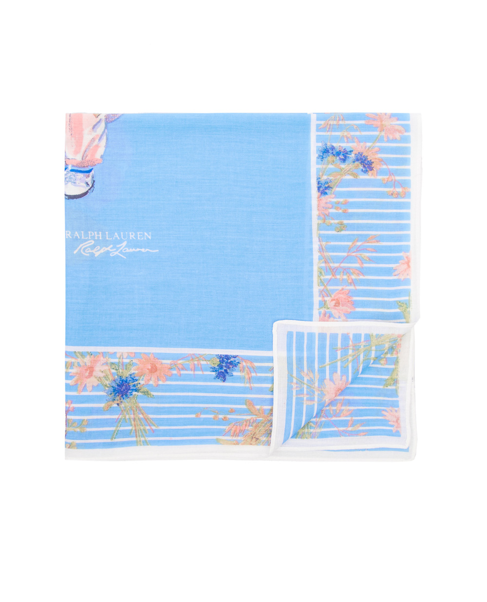 Платок Polo Ralph Lauren 455842545001, голубой цвет • Купить в интернет-магазине Kameron