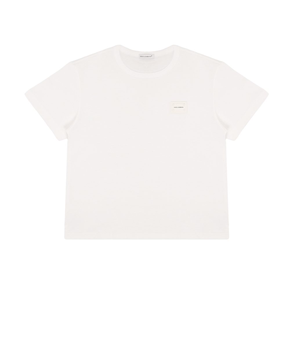 Дитяча футболка Dolce&Gabbana Kids L4JT7T-G7OLK-S, білий колір • Купити в інтернет-магазині Kameron