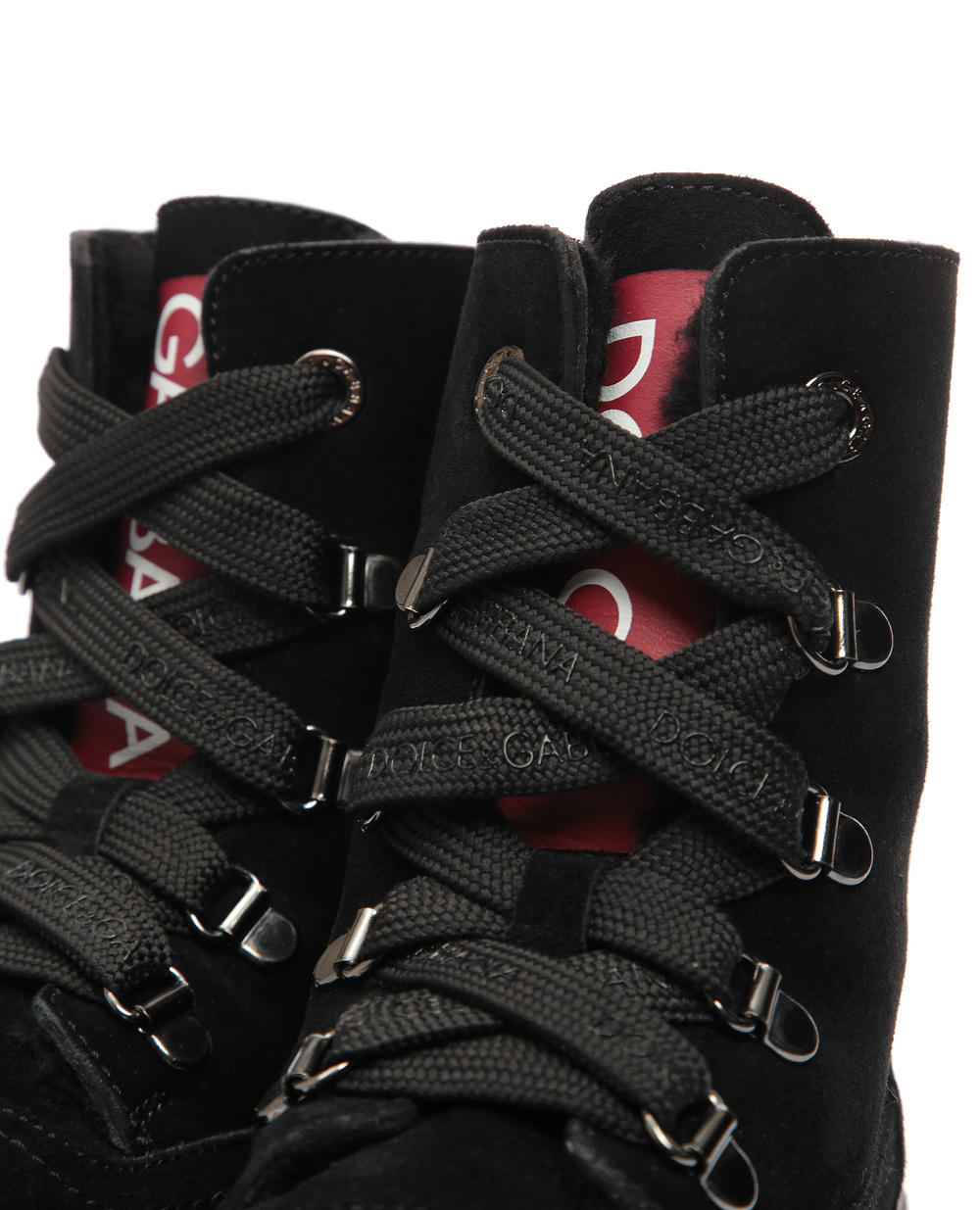 Замшеві черевики Dolce&Gabbana DA0744-AA259-S, чорний колір • Купити в інтернет-магазині Kameron