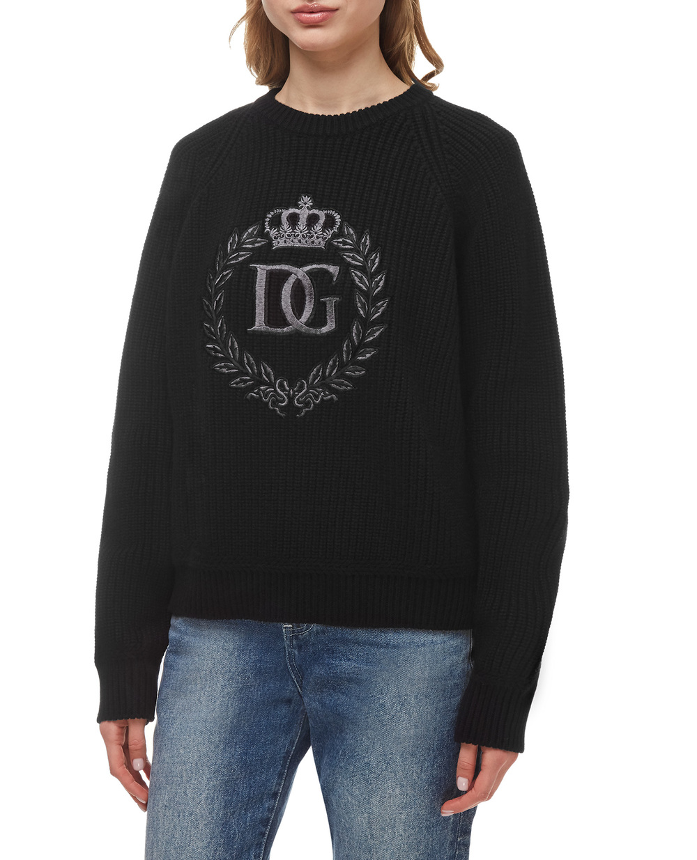 Кашемировый свитер Dolce&Gabbana FX202Z-JAW4L, черный цвет • Купить в интернет-магазине Kameron