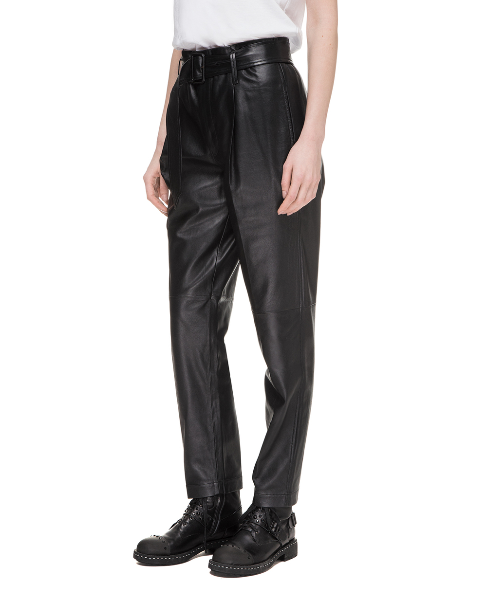 Шкіряні штани Polo Ralph Lauren 211765302001, чорний колір • Купити в інтернет-магазині Kameron