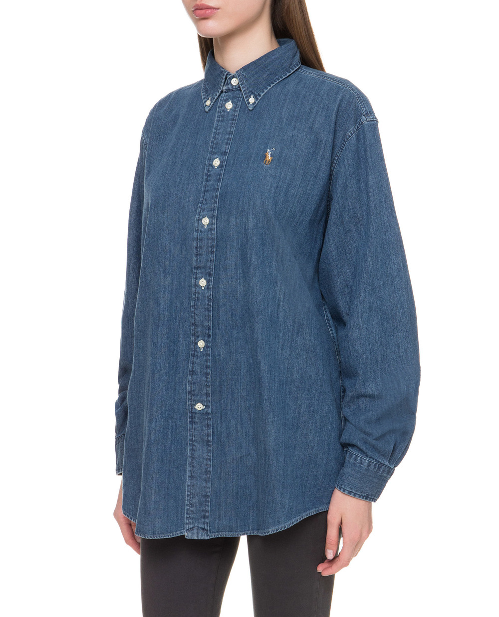 Джинсовая рубашка Polo Ralph Lauren 211715362001, синий цвет • Купить в интернет-магазине Kameron