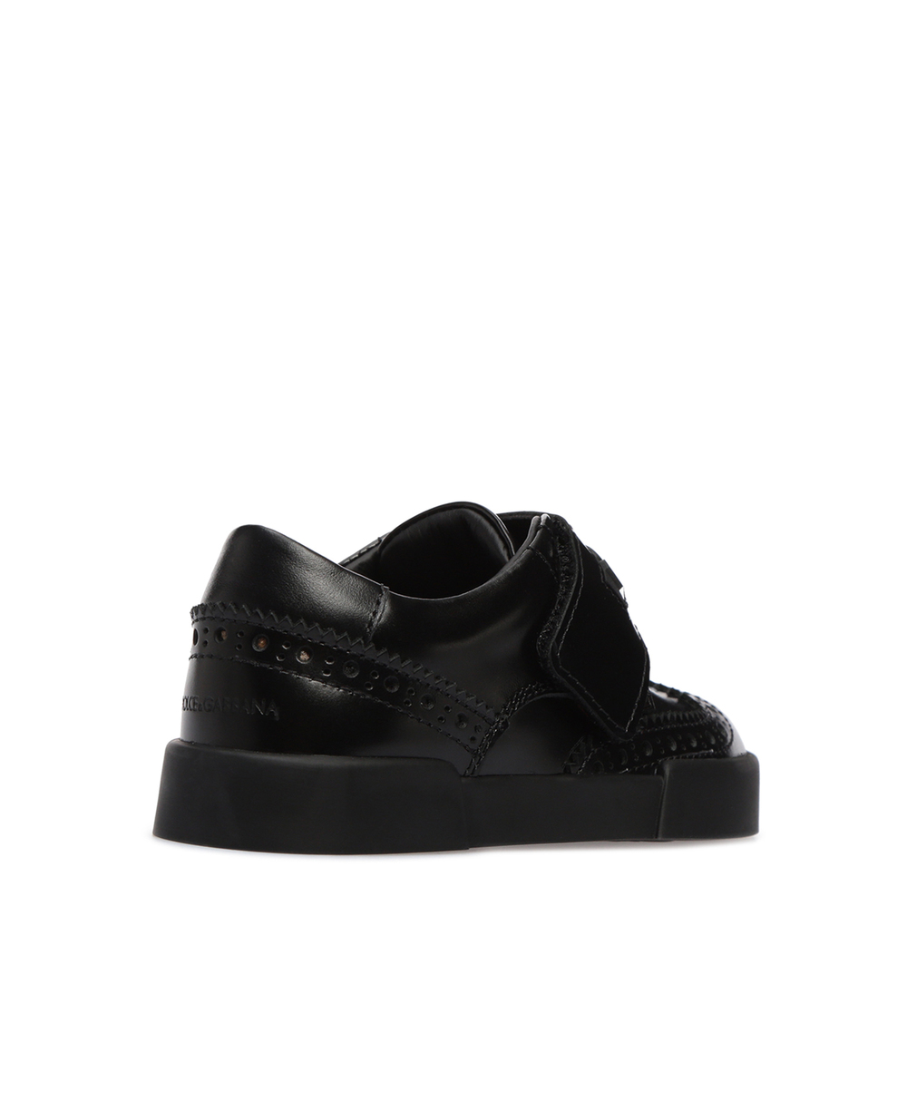 Детские кожаные броги Dolce&Gabbana Kids DN0127-A1428-S, черный цвет • Купить в интернет-магазине Kameron