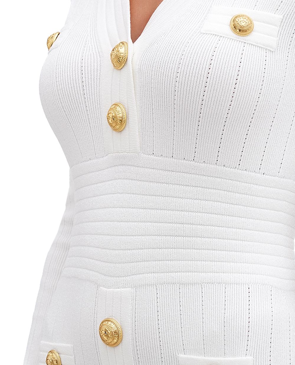 Сукня Balmain BF1R8059KB07, білий колір • Купити в інтернет-магазині Kameron