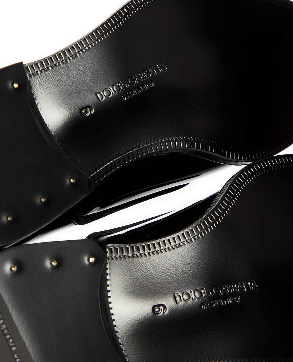 Шкіряні дербі Dolce&Gabbana A10597-AX651, чорний колір • Купити в інтернет-магазині Kameron