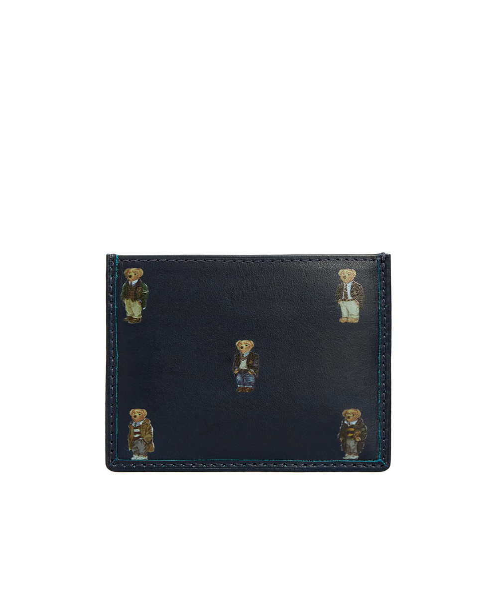 Кожаная визитница Polo Ralph Lauren 405826010001, синий цвет • Купить в интернет-магазине Kameron
