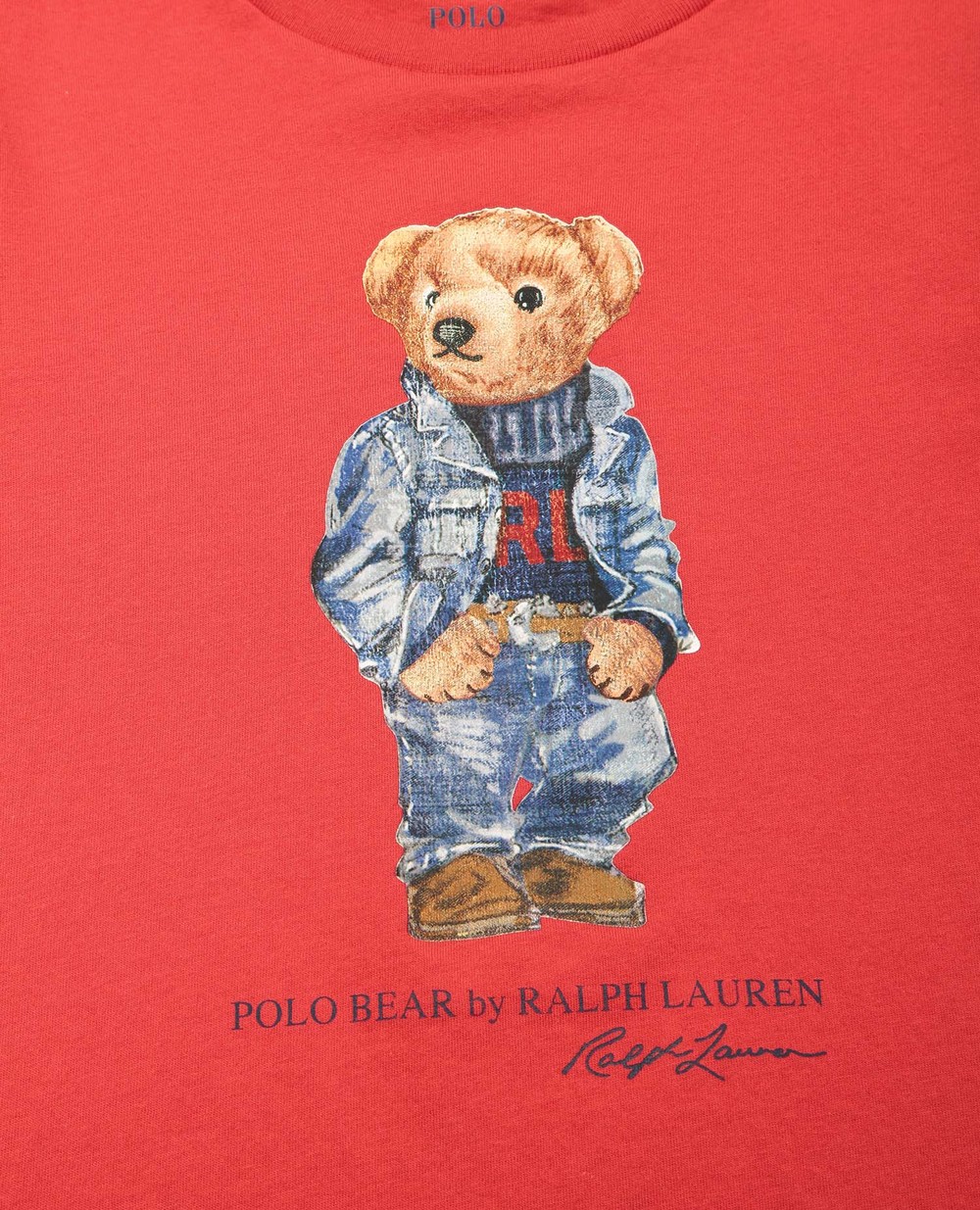 Детская футболка Polo Bear Polo Ralph Lauren Kids 312856392001, красный цвет • Купить в интернет-магазине Kameron