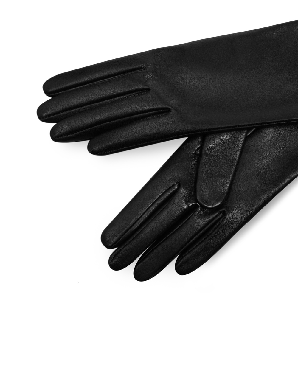 Кожаные перчатки Saint Laurent 639505-3YA26-, черный цвет • Купить в интернет-магазине Kameron