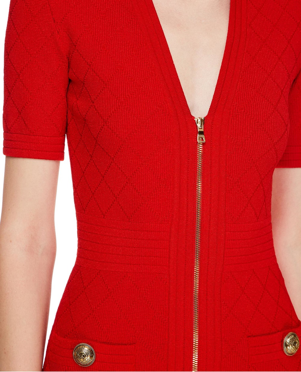 Платье Balmain UF16435K110-S, красный цвет • Купить в интернет-магазине Kameron