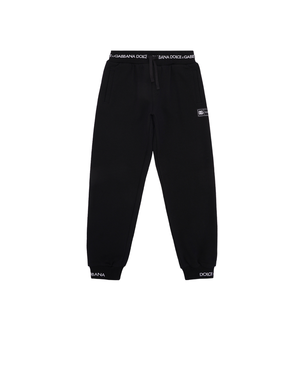 Детские спортивные брюки (костюм) Dolce&Gabbana Kids L4JPFE-G7M4G-S, черный цвет • Купить в интернет-магазине Kameron