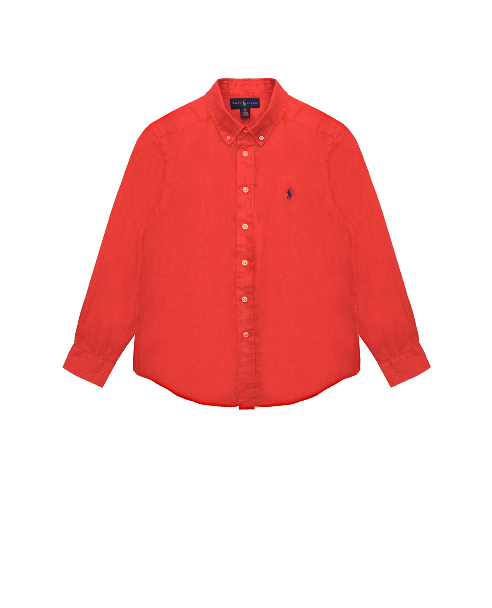 Детская льняная рубашка Polo Ralph Lauren Kids 322865270001, коралловый цвет • Купить в интернет-магазине Kameron