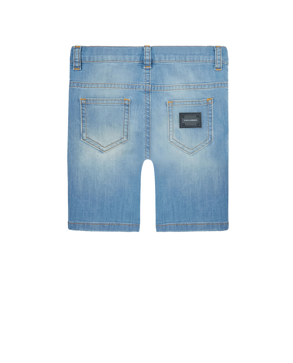 Детские джинсовые шорты Dolce&Gabbana Kids L42Q37-LD879-S, голубой цвет • Купить в интернет-магазине Kameron
