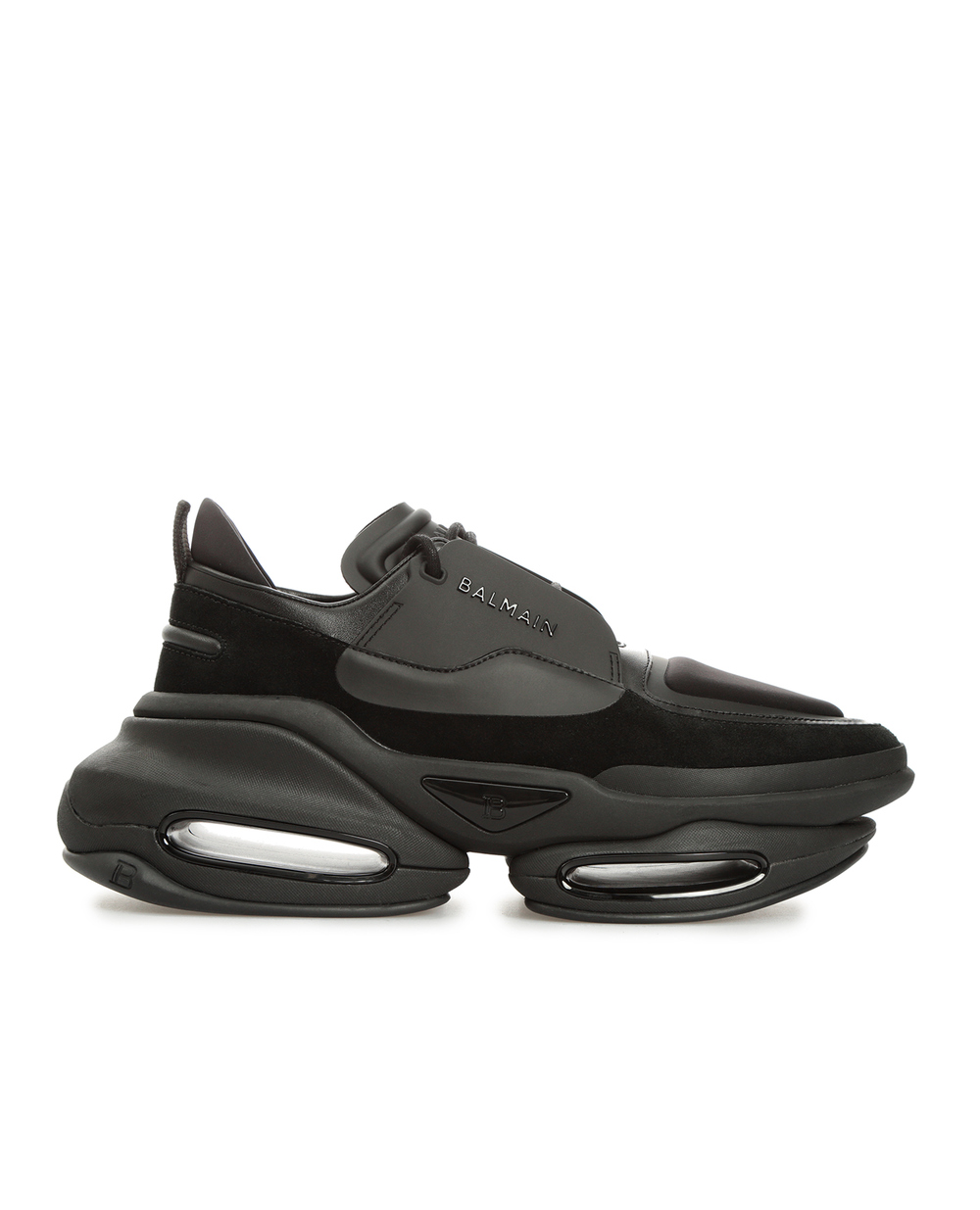 Кожаные кроссовки Balmain XM1VI277TPNS, черный цвет • Купить в интернет-магазине Kameron