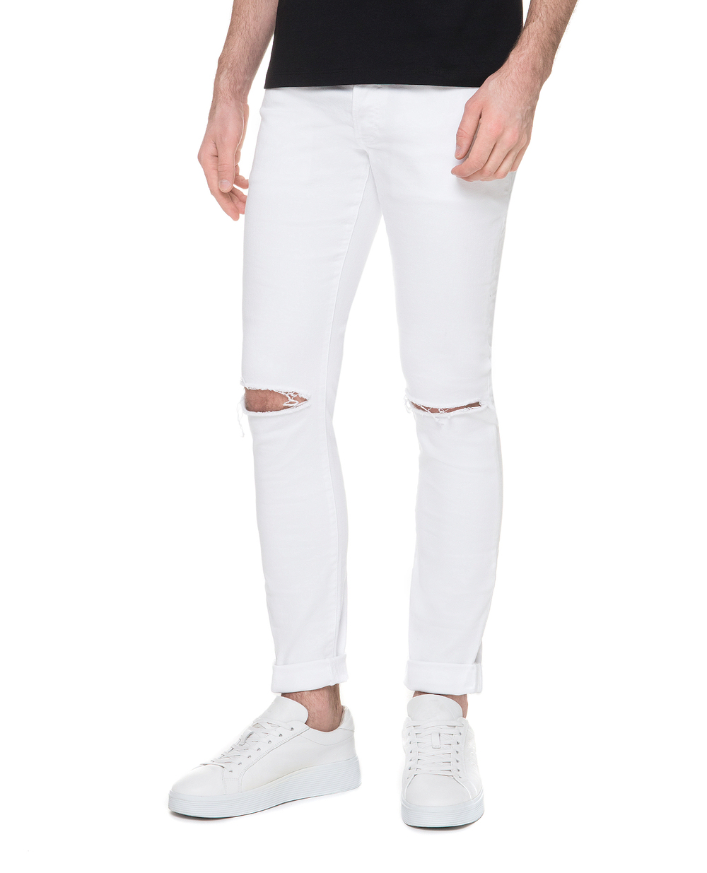 Штани Balmain TH05230Z294, білий колір • Купити в інтернет-магазині Kameron