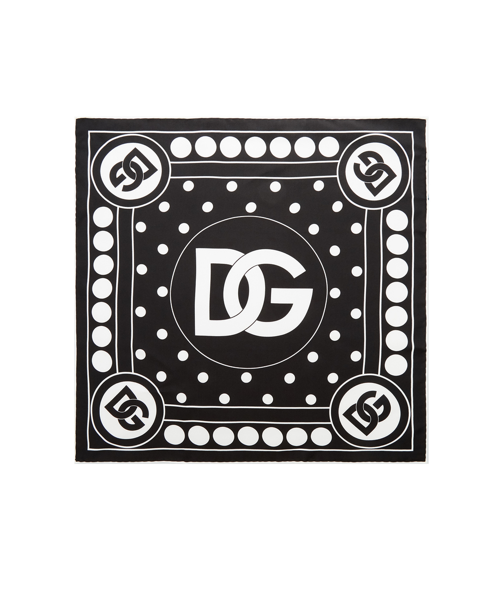 шовкова хустинка Dolce&Gabbana FN093R-G0TGA, чорний колір • Купити в інтернет-магазині Kameron