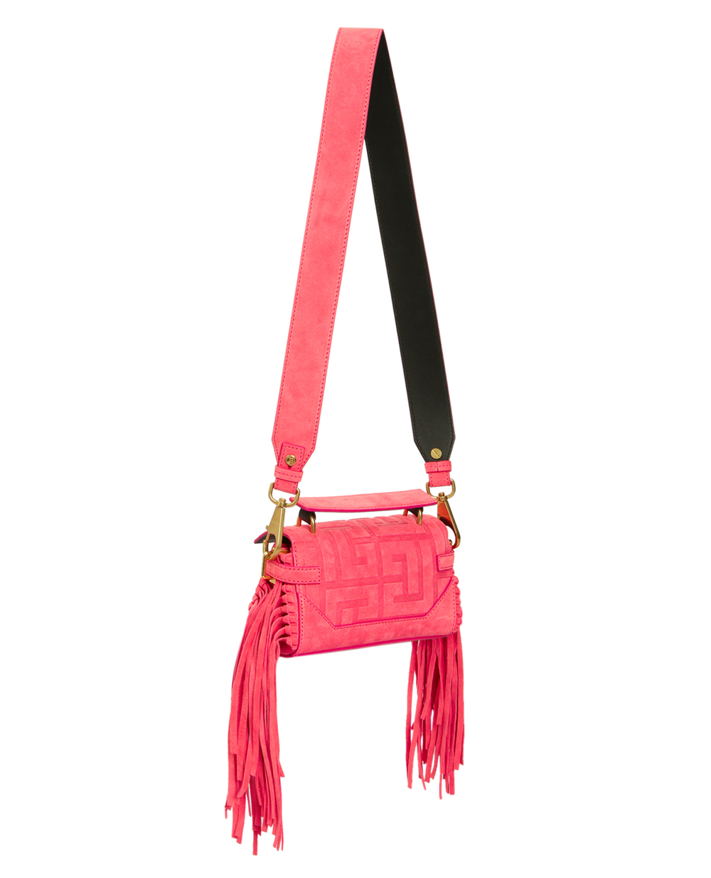 Замшевая сумка B-Buzz 19 Balmain XN1AE717LDCR, розовый цвет • Купить в интернет-магазине Kameron
