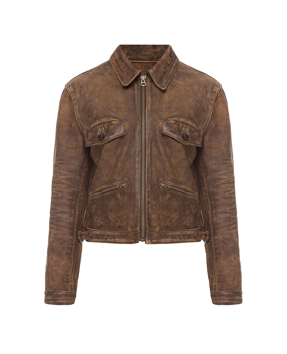 Кожаная куртка Polo Ralph Lauren 717764001, коричневый цвет • Купить в интернет-магазине Kameron