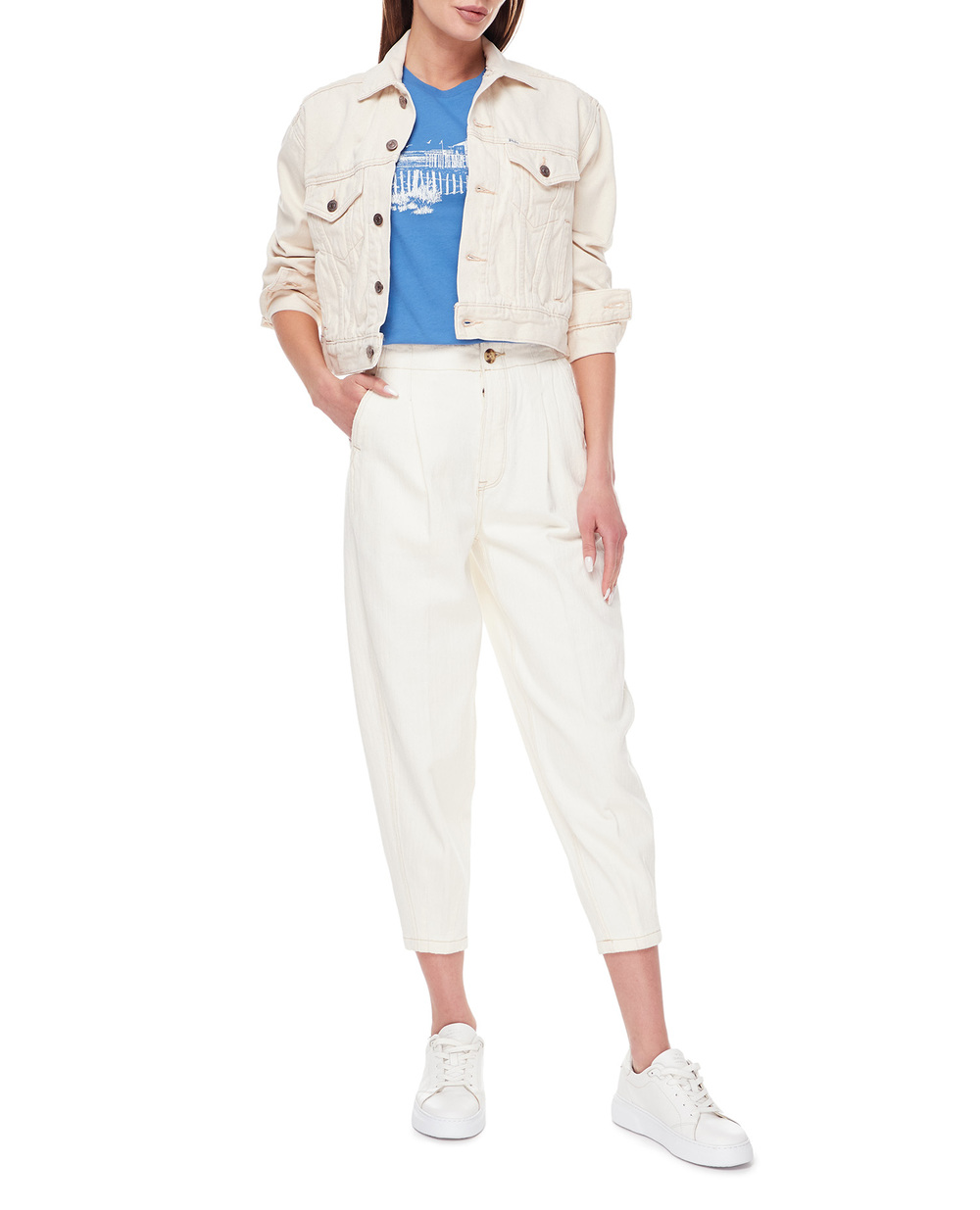 Джинсова куртка Polo Ralph Lauren 211890862001, білий колір • Купити в інтернет-магазині Kameron