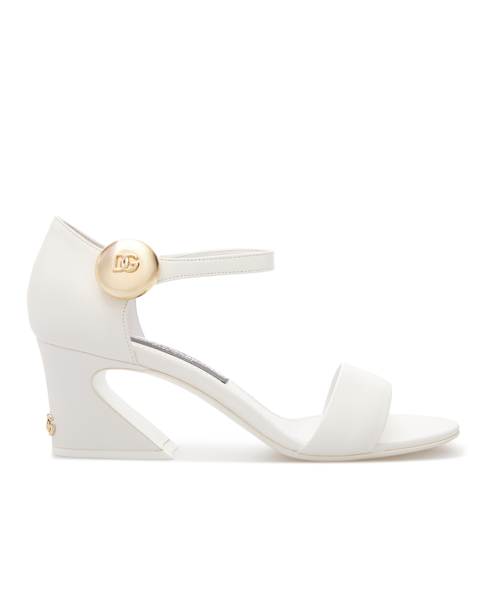 Кожаные босоножки Dolce&Gabbana CR1232-AQ994, белый цвет • Купить в интернет-магазине Kameron
