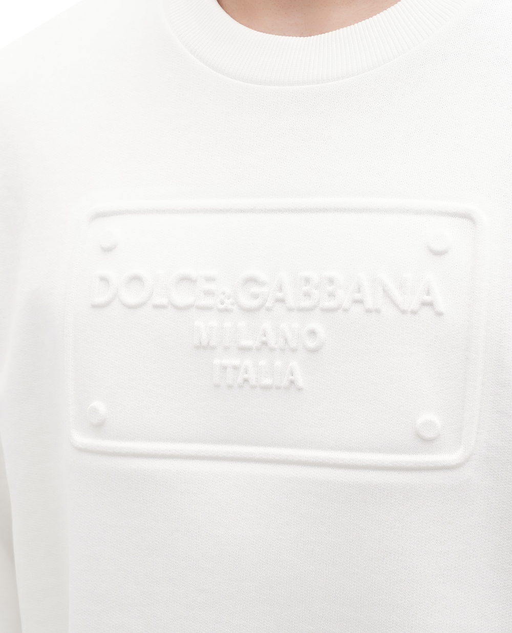 Світшот Dolce&Gabbana G9OW6Z-G7C7X, білий колір • Купити в інтернет-магазині Kameron