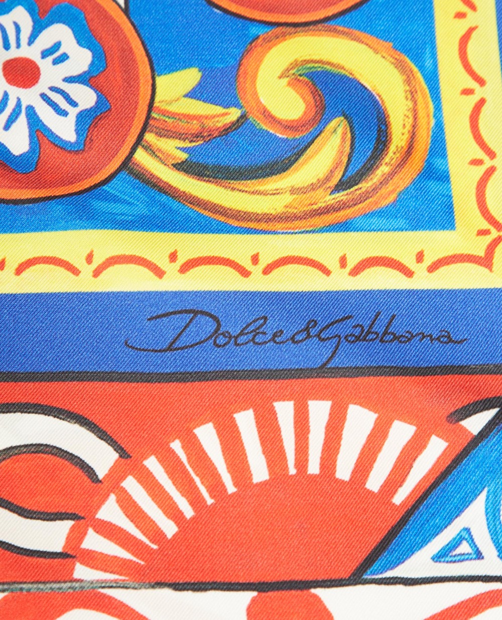 шовкова хустинка Dolce&Gabbana FN086R-FI1T1, різнокольоровий колір • Купити в інтернет-магазині Kameron