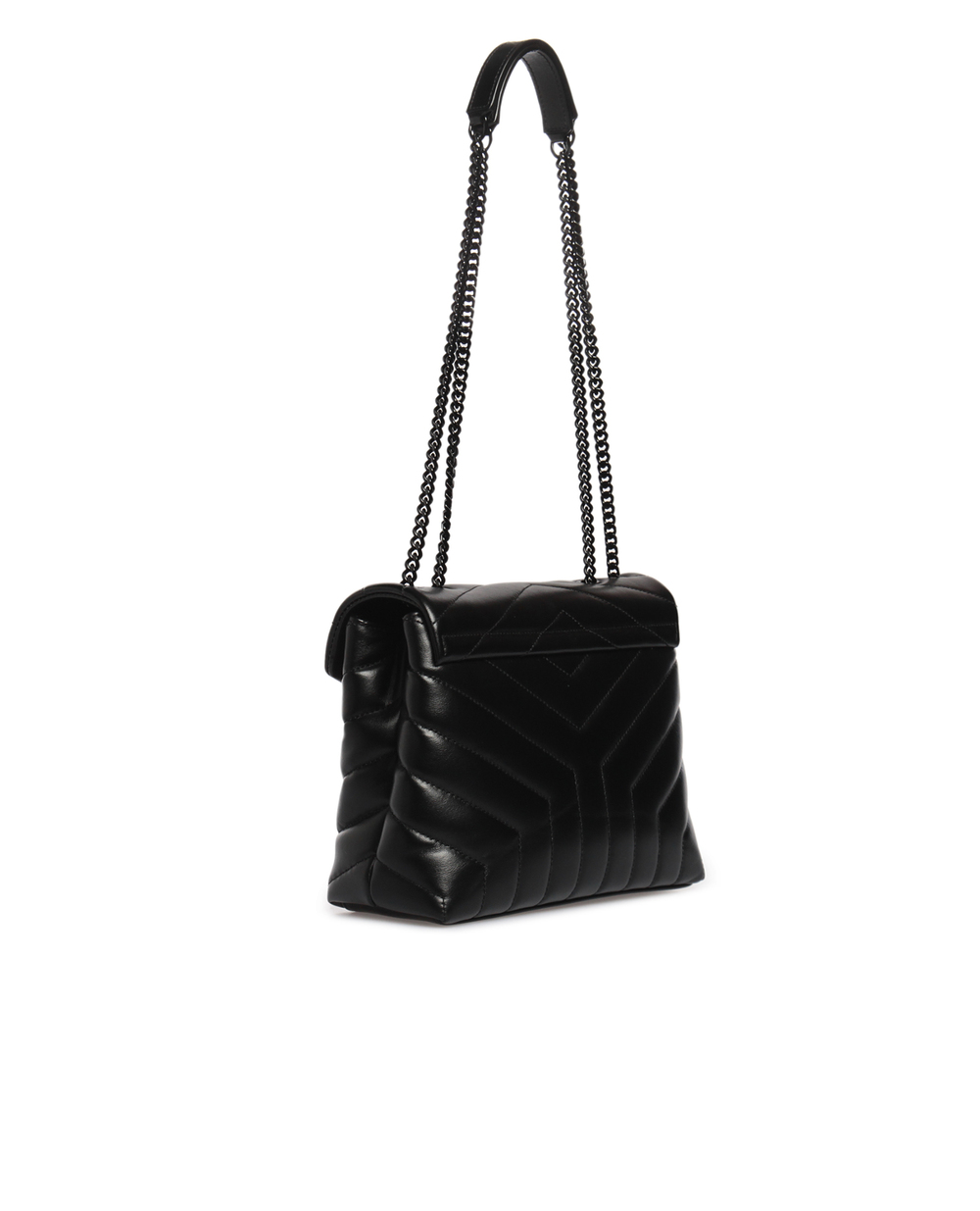 Шкіряна сумка Loulou Saint Laurent 494699-DV728-, чорний колір • Купити в інтернет-магазині Kameron