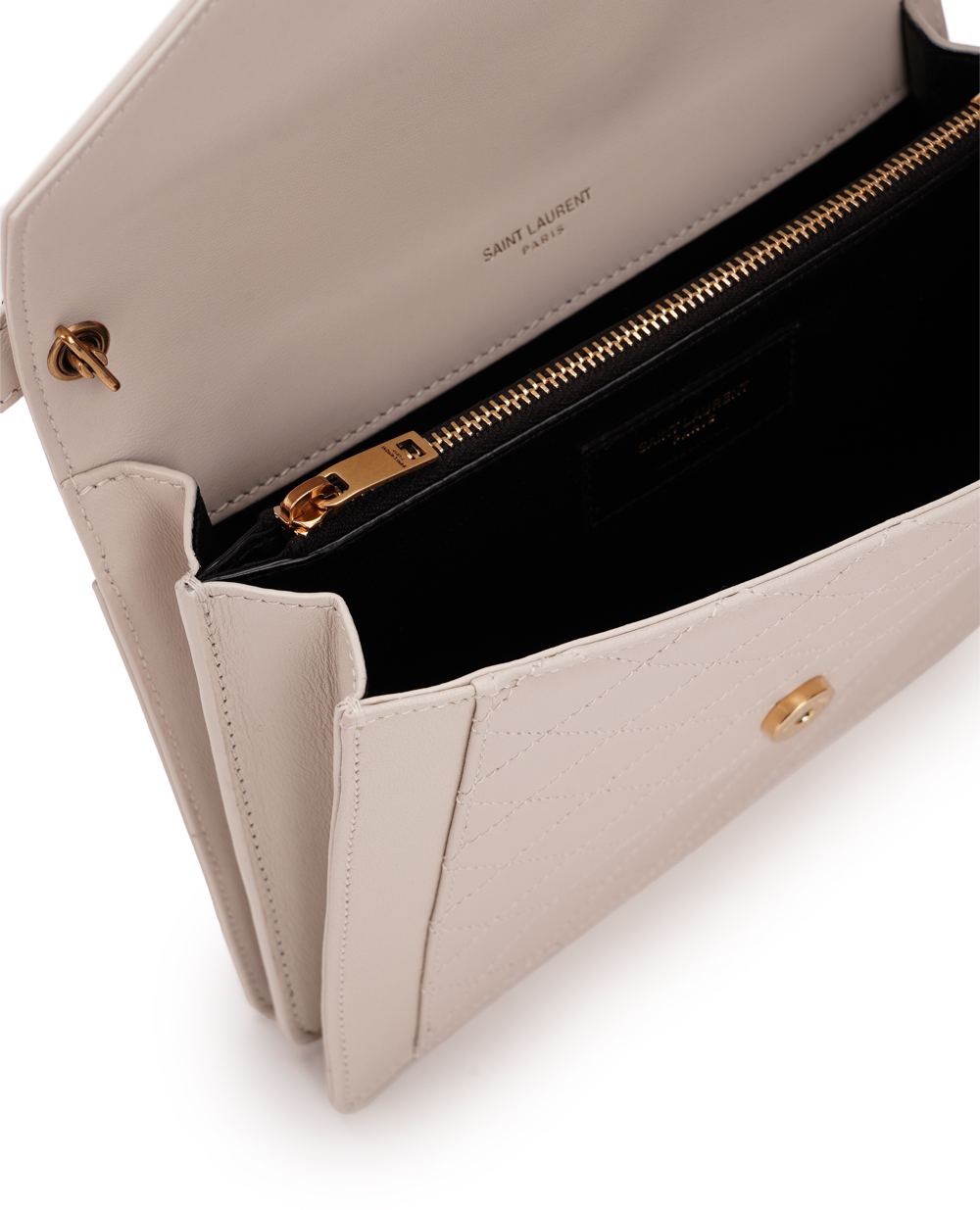 Кожаная сумка Gaby Mini Saint Laurent 685574-1EL07, белый цвет • Купить в интернет-магазине Kameron