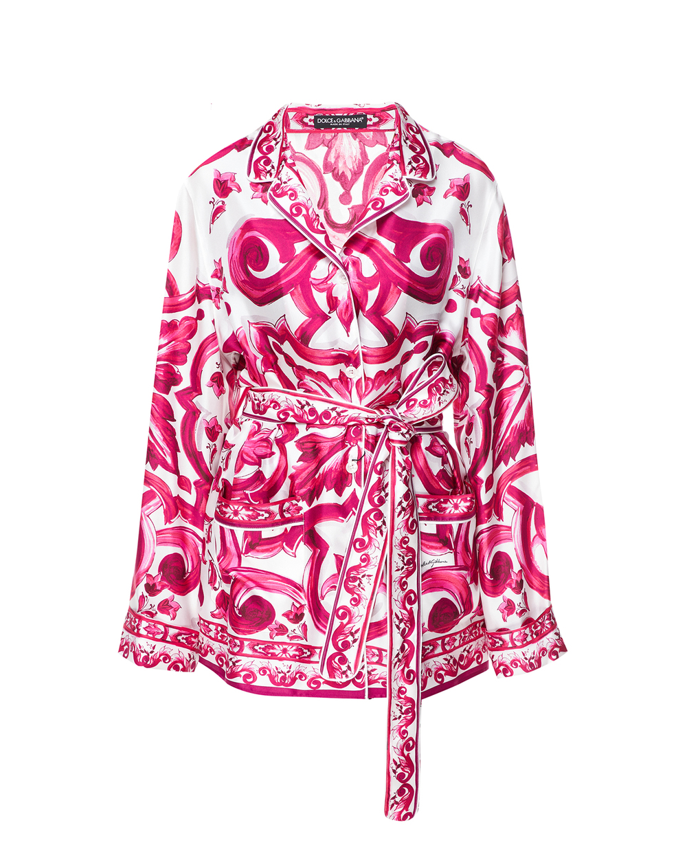 Шелковая блуза Dolce&Gabbana F5N53T-HI1BB, разноцветный цвет • Купить в интернет-магазине Kameron