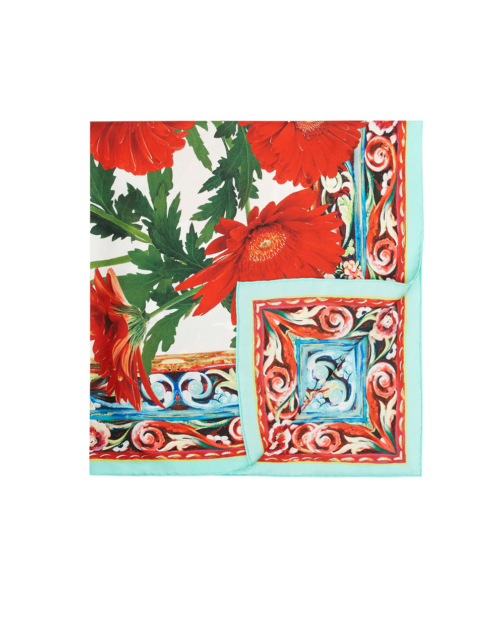 Шелковый платок Dolce&Gabbana FN092R-G0TFY, разноцветный цвет • Купить в интернет-магазине Kameron