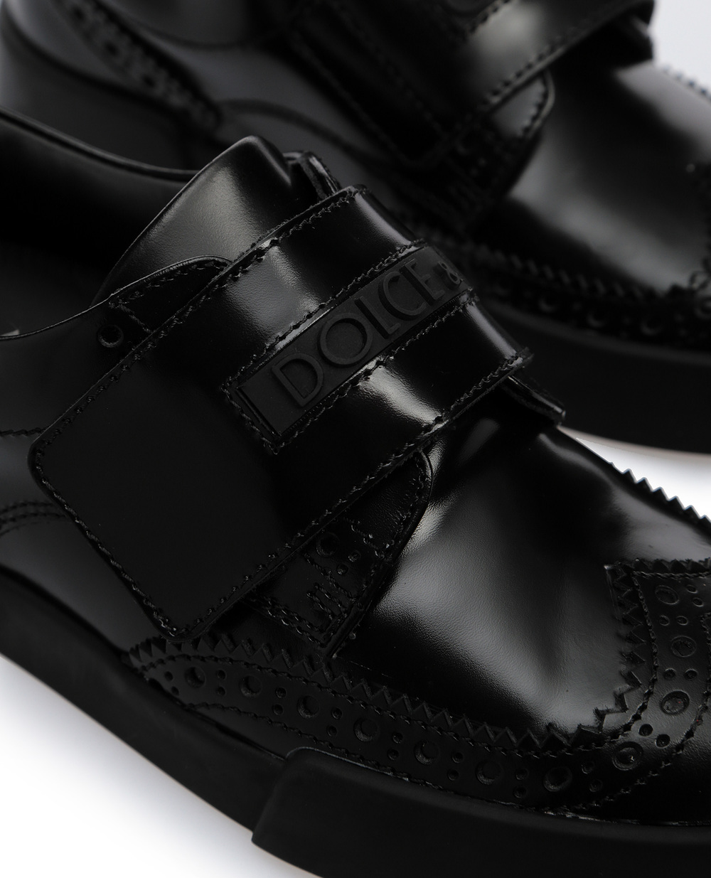 Кожаные броги Dolce&Gabbana Kids DA0725-A1428-S, черный цвет • Купить в интернет-магазине Kameron
