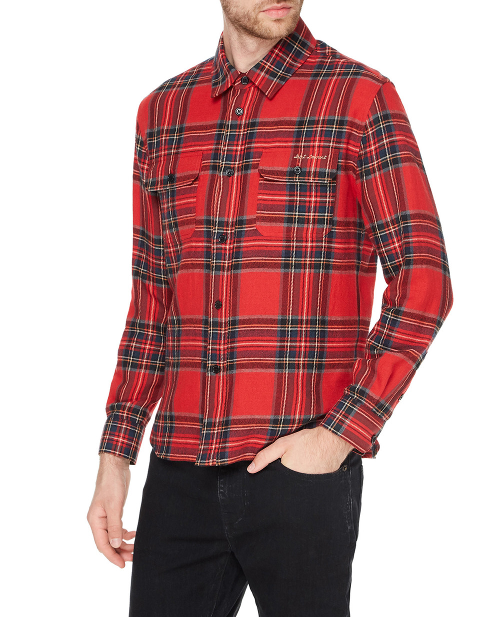 Рубашка Saint Laurent 636581-Y2B37, красный цвет • Купить в интернет-магазине Kameron
