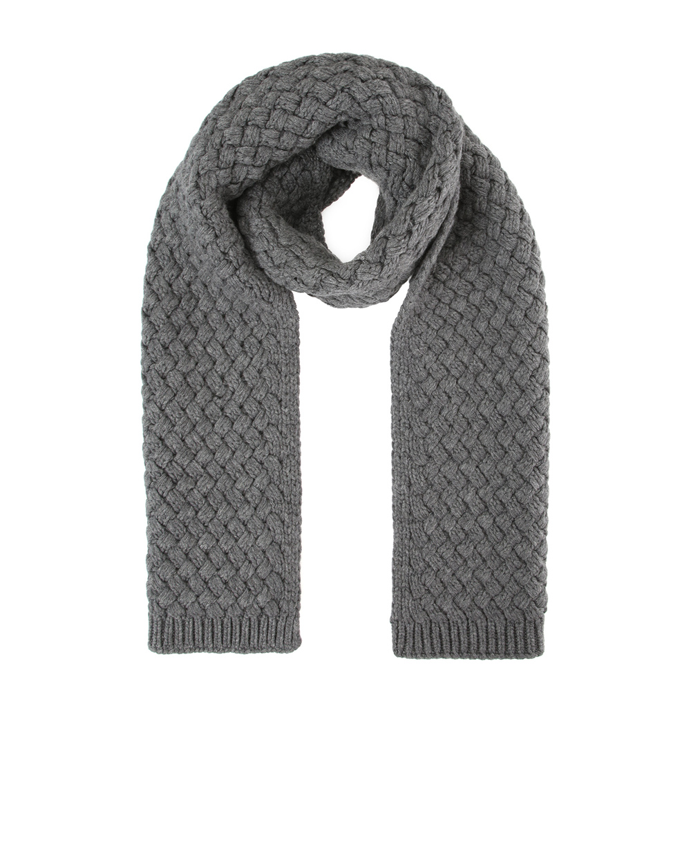 Кашемировый шарф Dolce&Gabbana FX545T-JAWQR, серый цвет • Купить в интернет-магазине Kameron