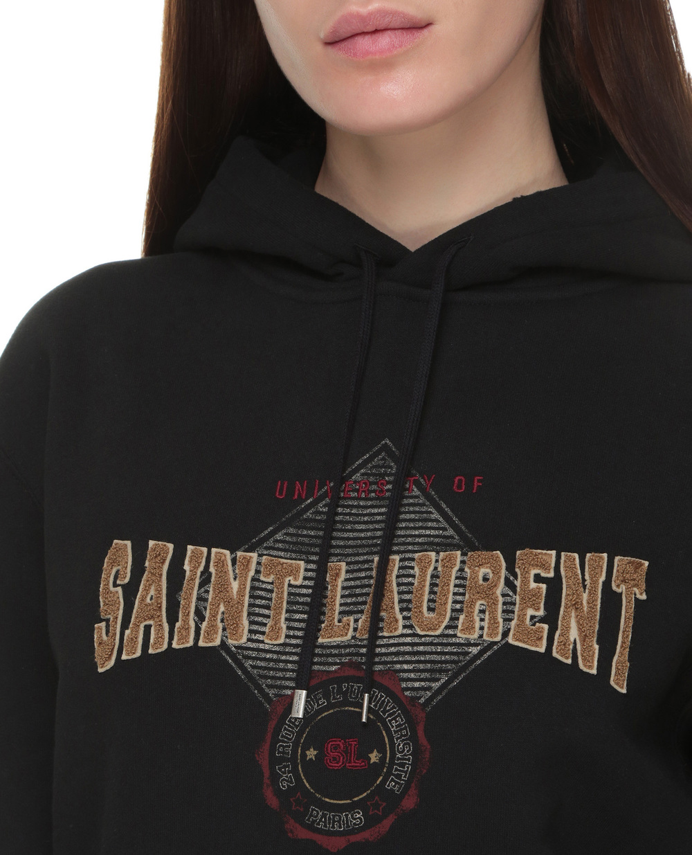 Худі Saint Laurent 673412-Y36LX, чорний колір • Купити в інтернет-магазині Kameron