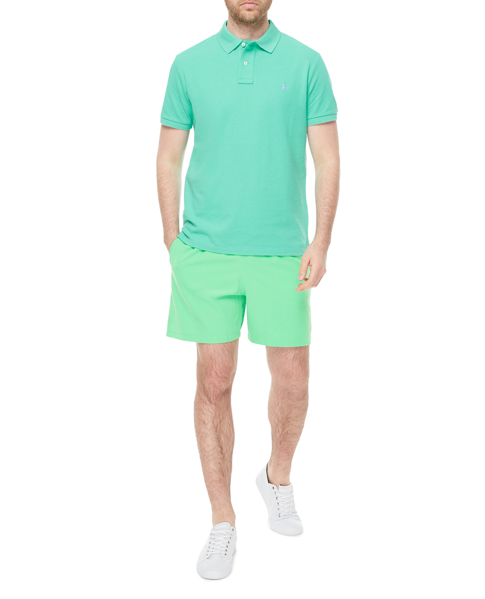 Поло Mesh Polo Ralph Lauren 710680784323, зеленый цвет • Купить в интернет-магазине Kameron