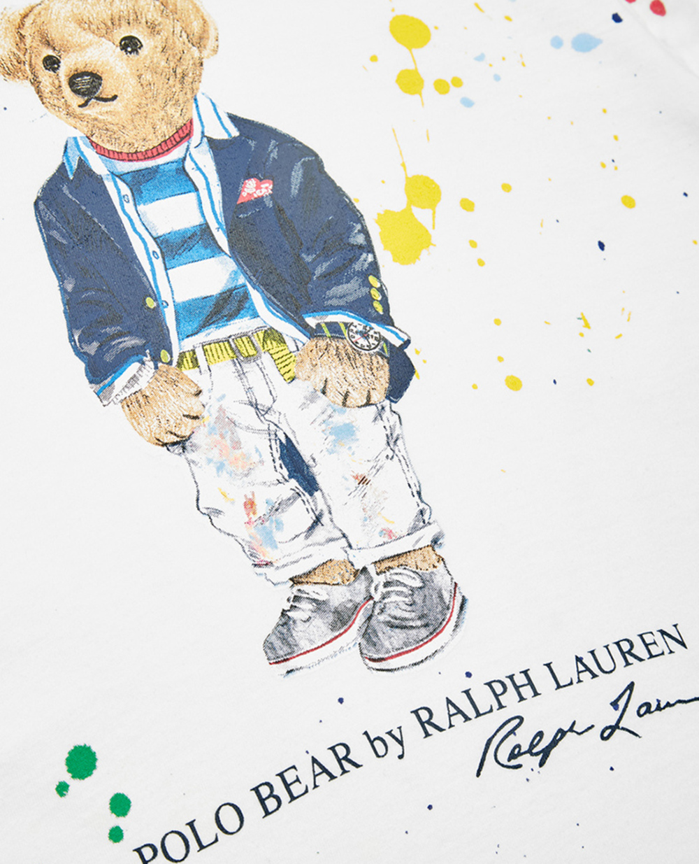 Детская футболка Polo Bear Polo Ralph Lauren Kids 312868484001, белый цвет • Купить в интернет-магазине Kameron