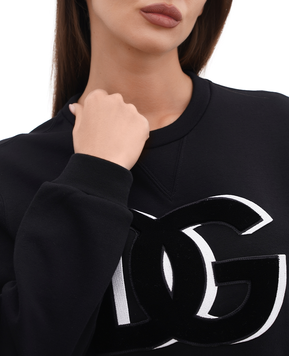 Світшот Dolce&Gabbana F9P40Z-HU7HV, чорний колір • Купити в інтернет-магазині Kameron