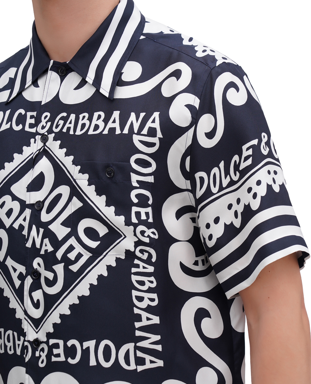 Рубашка Dolce&Gabbana G5JH9T-HI1QD, темно-синий цвет • Купить в интернет-магазине Kameron