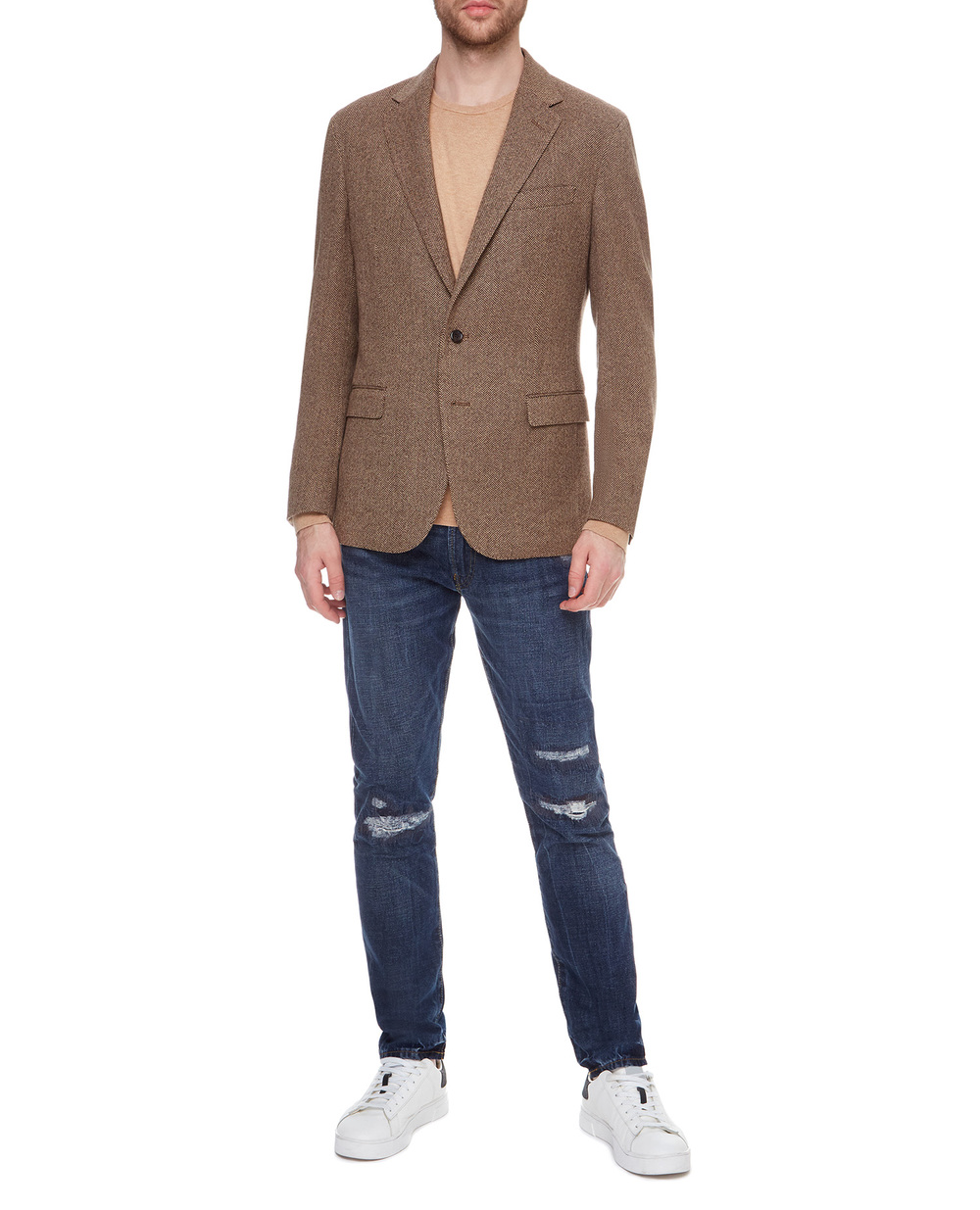 Шерстяной пиджак Polo Ralph Lauren 715803919003, бежевый цвет • Купить в интернет-магазине Kameron
