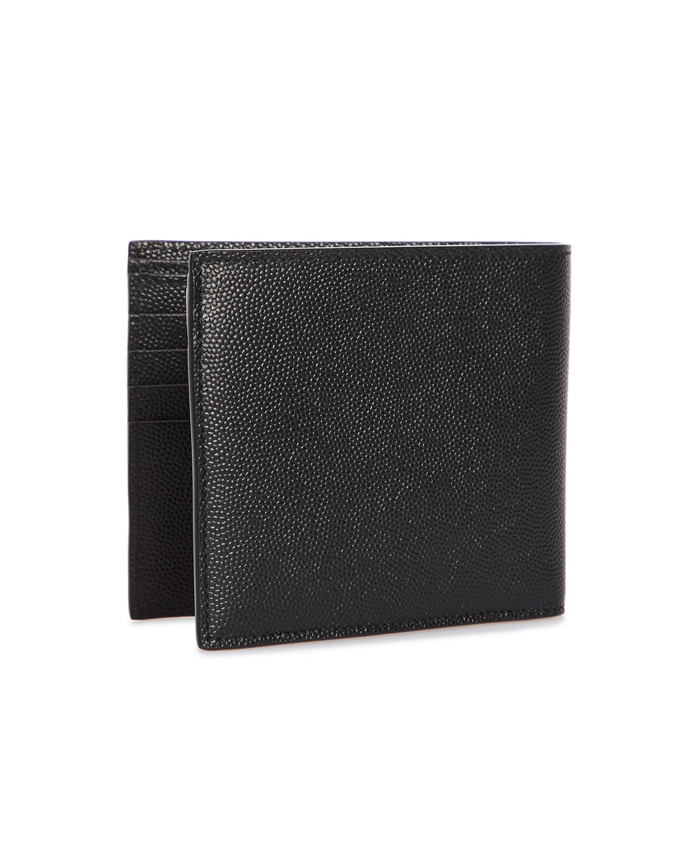 Кожаный кошелек Saint Laurent 396303-BTY0N-, черный цвет • Купить в интернет-магазине Kameron