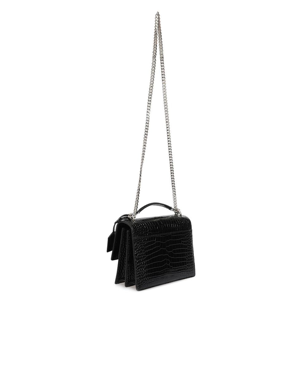 Шкіряна сумка Sunset Saint Laurent 442906-DND0N, чорний колір • Купити в інтернет-магазині Kameron