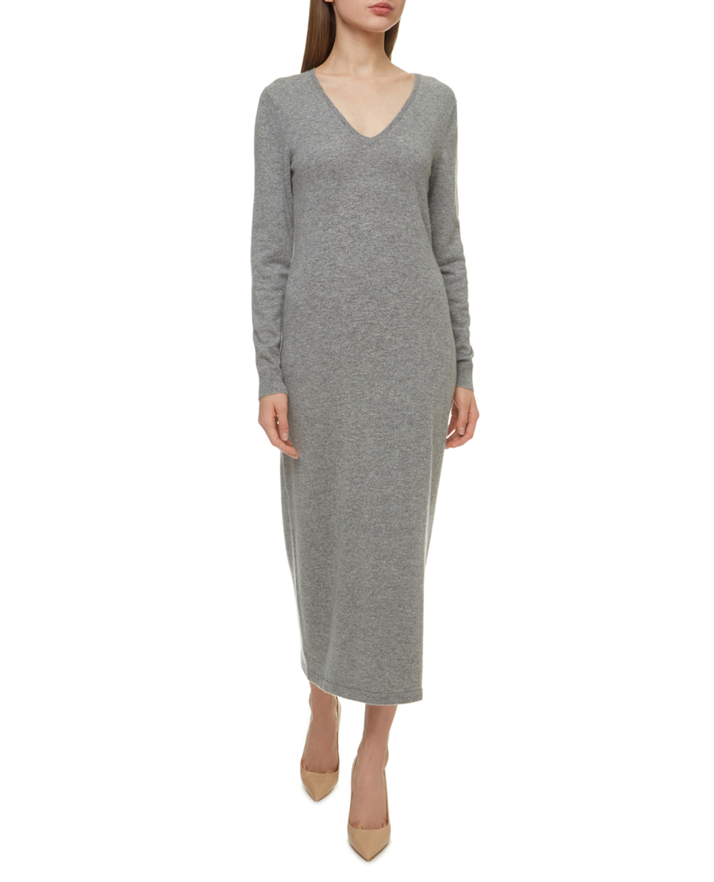 Кашемировое платье Polo Ralph Lauren 211815310001, серый цвет • Купить в интернет-магазине Kameron