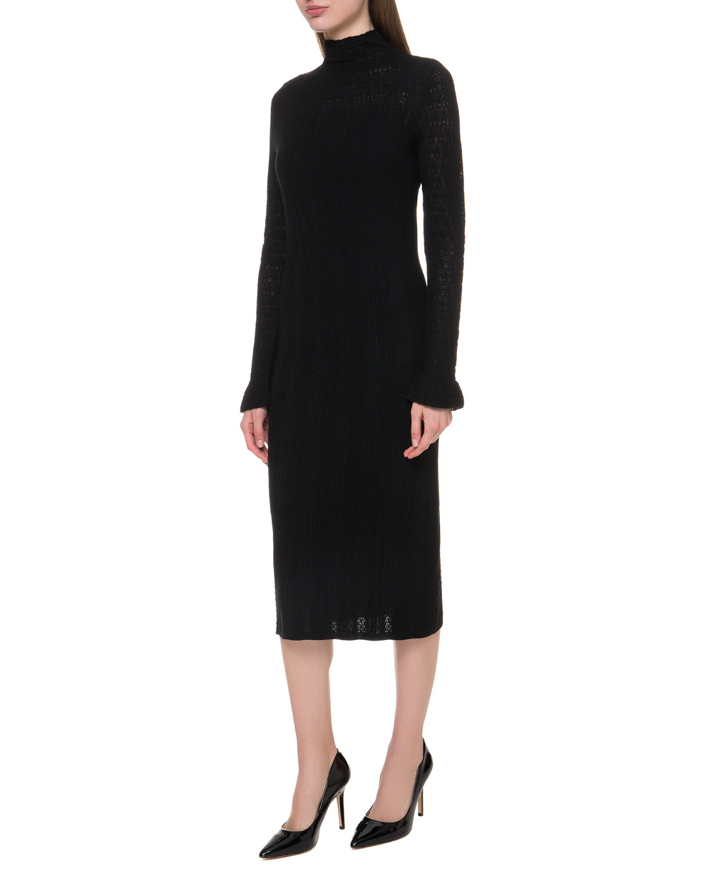 Шерстяное платье Polo Ralph Lauren 211718143002, черный цвет • Купить в интернет-магазине Kameron