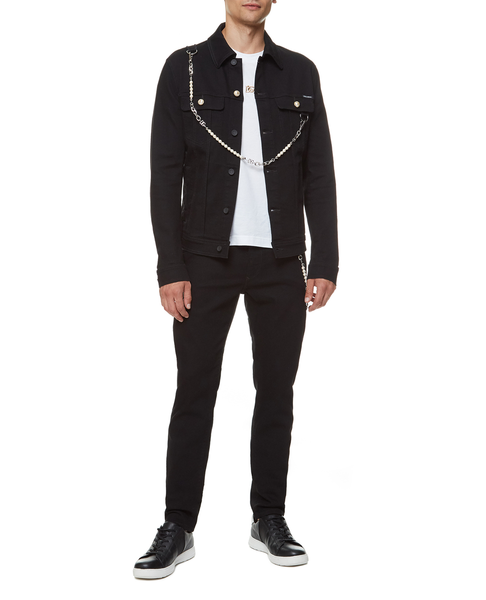 Джинсова куртка Dolce&Gabbana G9VZ8Z-G8EF3, чорний колір • Купити в інтернет-магазині Kameron