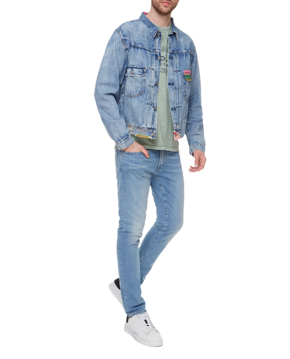 Джинсова куртка Polo Ralph Lauren 710798263001, блакитний колір • Купити в інтернет-магазині Kameron